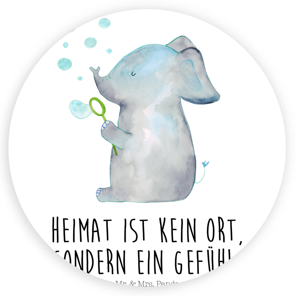 Rund Aufkleber Elefant Seifenblasen Sticker, Aufkleber, Etikett, Tiermotive, Gute Laune, lustige Sprüche, Tiere, Elefant, Elefanten, Dickhäuter, Rüsseltier, Seifenblasen, Liebe, Heimat, Gefühl. Daheim, Liebesbeweis, Liebesspruch