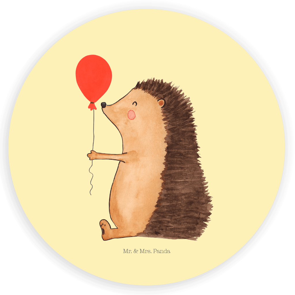 Rund Aufkleber Igel mit Luftballon Sticker, Aufkleber, Etikett, Tiermotive, Gute Laune, lustige Sprüche, Tiere, Igel, Geburtstag, Herzlichen Glückwunsch, Glückwunsch, Geburtstagskind, Ballon, Happy Birthday