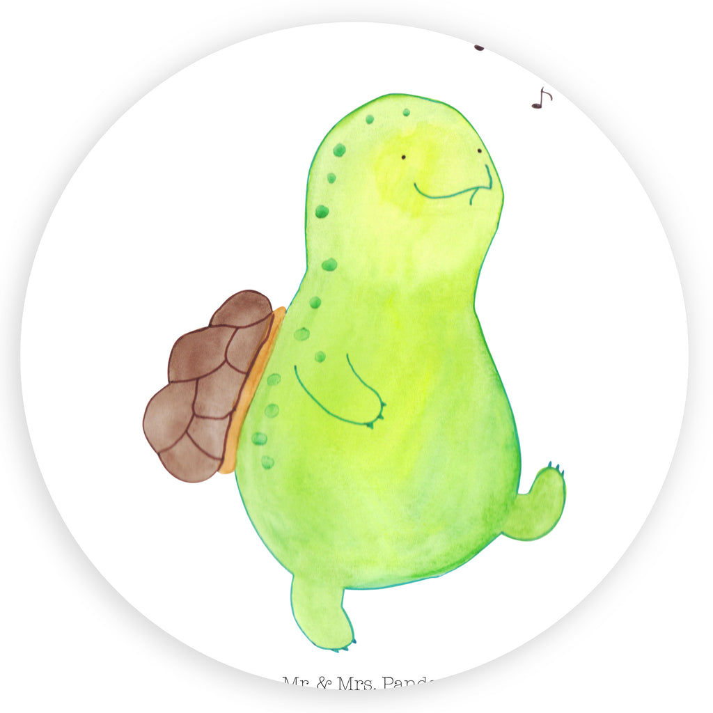 Rund Aufkleber Schildkröte pfeift Sticker, Aufkleber, Etikett, Schildkröte, Schildi, Schildkröten, fröhlich, Glück, Motivation, Lebensfreude, Depression, Trennung, Neuanfang