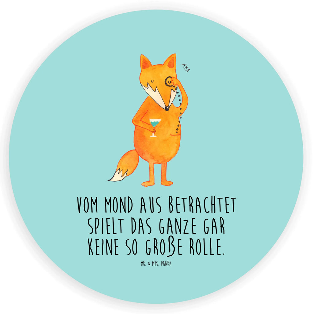 Rund Aufkleber Fuchs Lord Sticker, Aufkleber, Etikett, Fuchs, Füchse, tröstende Worte, Spruch lustig, Liebeskummer Geschenk, Motivation Spruch, Problemlösung