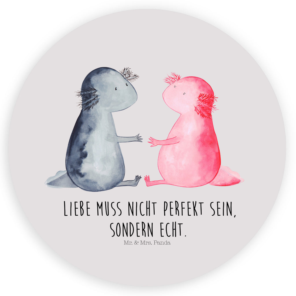 Rund Aufkleber Axolotl Liebe Sticker, Aufkleber, Etikett, Axolotl, Molch, Axolot, Schwanzlurch, Lurch, Lurche, Liebe, große Liebe, Liebesbeweis, Freund, Verlobter, Ehemann, Jahrestag, Valentinstag