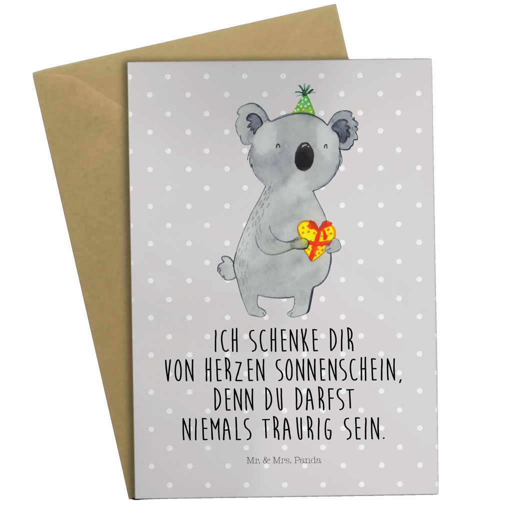 Grußkarte Koala Geschenk Grußkarte, Klappkarte, Einladungskarte, Glückwunschkarte, Hochzeitskarte, Geburtstagskarte, Karte, Ansichtskarten, Koala, Koalabär, Geschenk, Geburtstag, Party