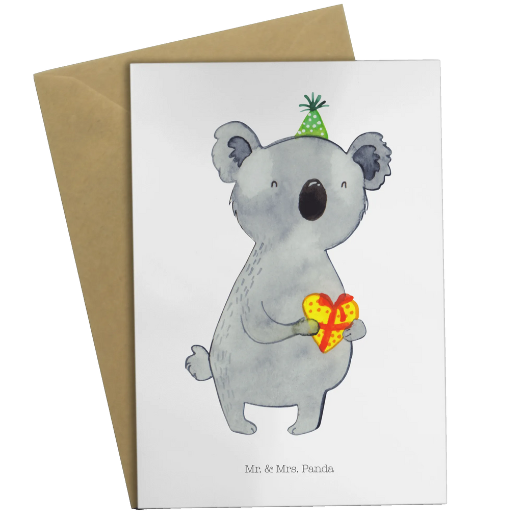 Grußkarte Koala Geschenk Grußkarte, Klappkarte, Einladungskarte, Glückwunschkarte, Hochzeitskarte, Geburtstagskarte, Karte, Ansichtskarten, Koala, Koalabär, Geschenk, Geburtstag, Party