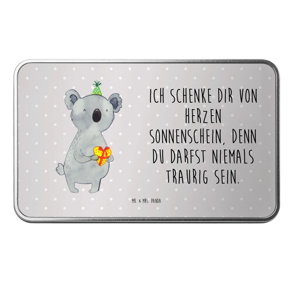 Metalldose rechteckig Koala Geschenk Blechdose, Metalldose, Blechbox, Container, Keksdose, Vorratsdose, Vorratsbox, Döschen, Versperbox, Vesperdose, Aufbewahrungsdose, Aufbewahrungsbox, Aluminiumdose, Dose, Koala, Koalabär, Geschenk, Geburtstag, Party