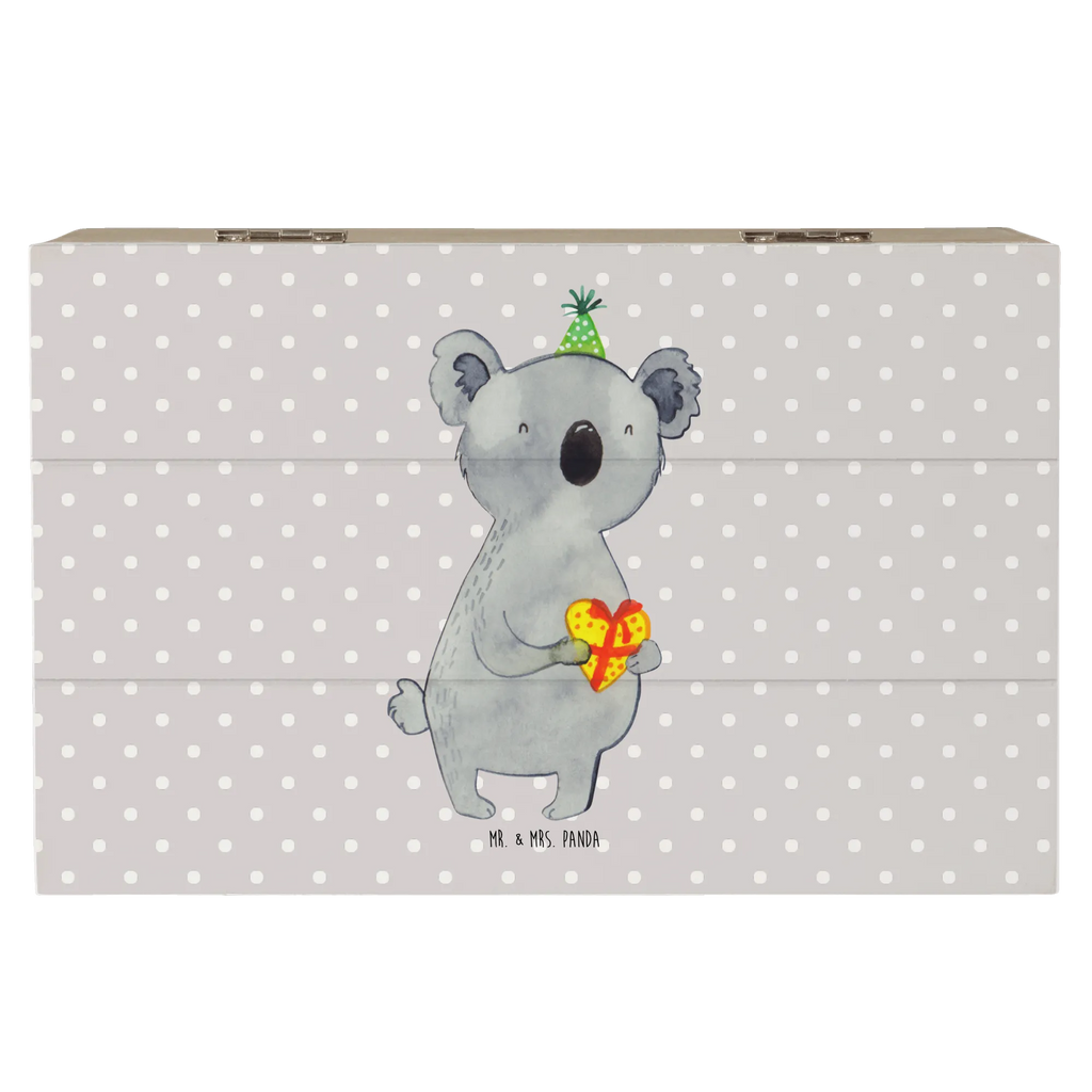 Holzkiste Koala Geschenk Holzkiste, Kiste, Schatzkiste, Truhe, Schatulle, XXL, Erinnerungsbox, Erinnerungskiste, Dekokiste, Aufbewahrungsbox, Geschenkbox, Geschenkdose, Koala, Koalabär, Geschenk, Geburtstag, Party