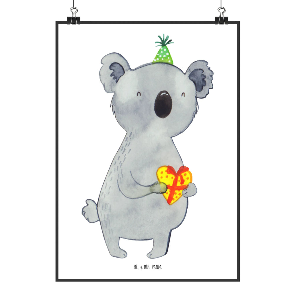 Poster Koala Geschenk Poster, Wandposter, Bild, Wanddeko, Küchenposter, Kinderposter, Wanddeko Bild, Raumdekoration, Wanddekoration, Handgemaltes Poster, Mr. & Mrs. Panda Poster, Designposter, Kunstdruck, Posterdruck, Koala, Koalabär, Geschenk, Geburtstag, Party