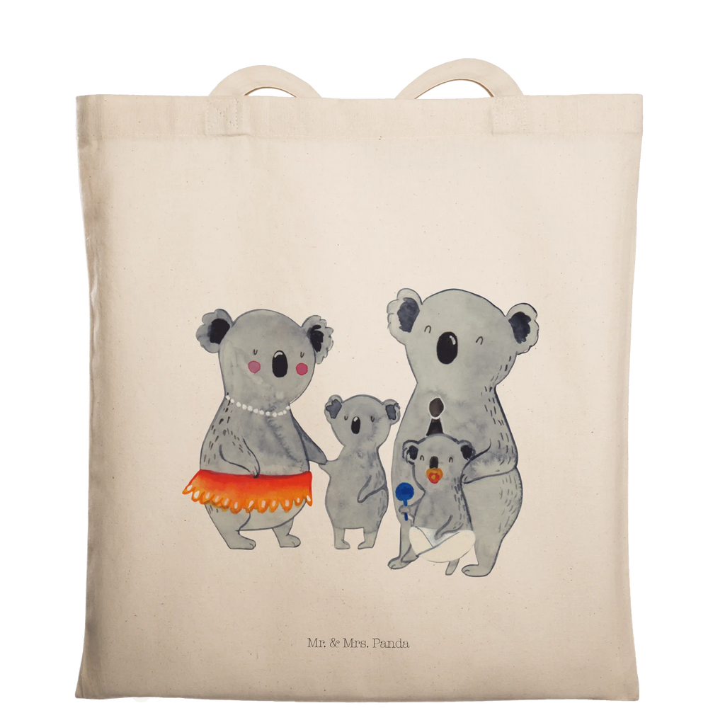 Tragetasche Koala Familie Beuteltasche, Beutel, Einkaufstasche, Jutebeutel, Stoffbeutel, Tasche, Shopper, Umhängetasche, Strandtasche, Schultertasche, Stofftasche, Tragetasche, Badetasche, Jutetasche, Einkaufstüte, Laptoptasche, Familie, Vatertag, Muttertag, Bruder, Schwester, Mama, Papa, Oma, Opa, Koala, Koalas, Family, Kinder, Geschwister, Familienleben