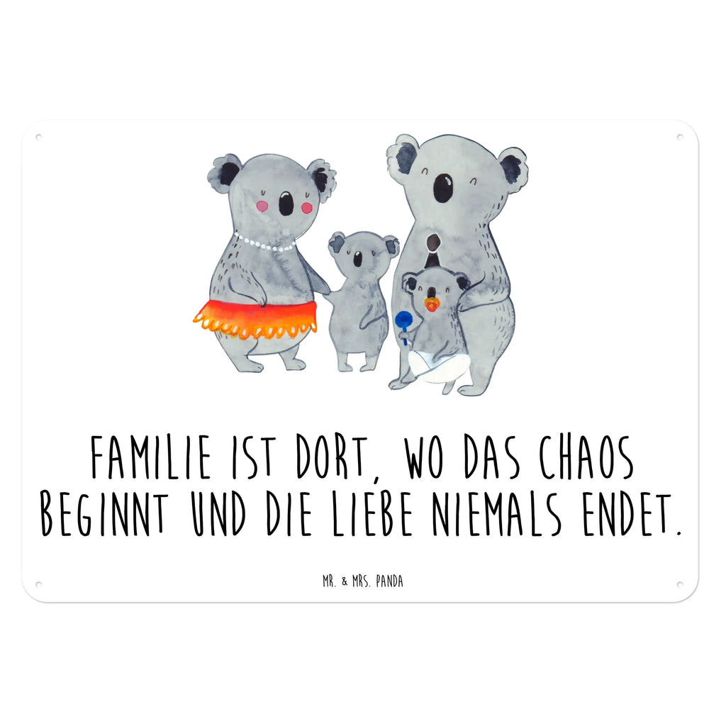 Blechschild Koala Familie Blechschild, Metallschild, Geschenk Schild, Schild, Magnet-Metall-Schild, Deko Schild, Wandschild, Wand-Dekoration, Türschild, Familie, Vatertag, Muttertag, Bruder, Schwester, Mama, Papa, Oma, Opa, Koala, Koalas, Family, Kinder, Geschwister, Familienleben