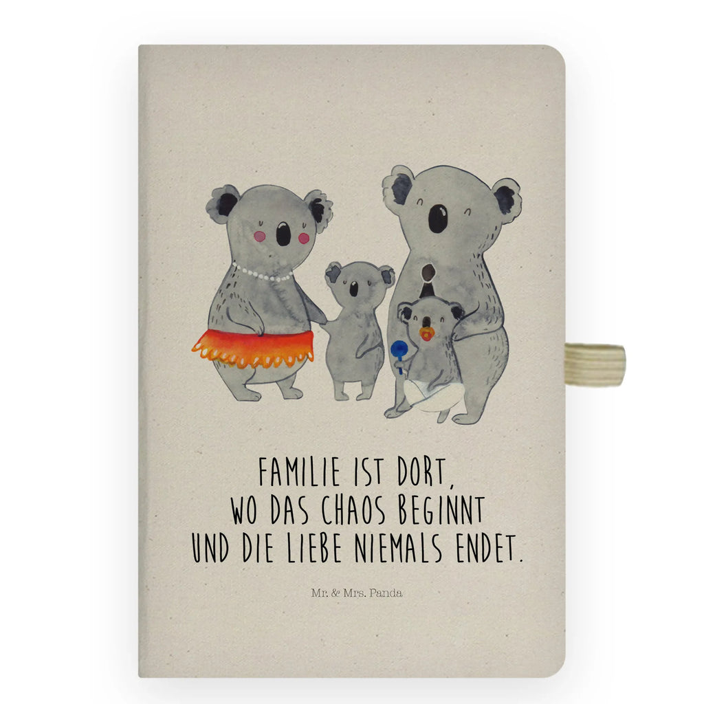 Baumwoll Notizbuch Koala Familie Notizen, Eintragebuch, Tagebuch, Notizblock, Adressbuch, Journal, Kladde, Skizzenbuch, Notizheft, Schreibbuch, Schreibheft, Familie, Vatertag, Muttertag, Bruder, Schwester, Mama, Papa, Oma, Opa, Koala, Koalas, Family, Kinder, Geschwister, Familienleben