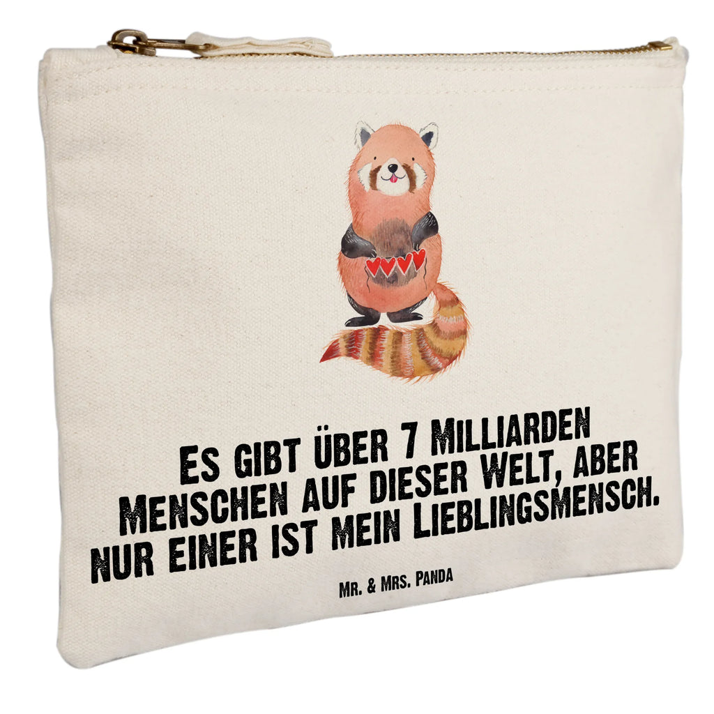 Schminktasche Roter Panda Schminktasche, Kosmetiktasche, Kosmetikbeutel, Stiftemäppchen, Etui, Federmappe, Makeup, XXL, Schminketui, Kosmetiketui, Schlamperetui, Tiermotive, Gute Laune, lustige Sprüche, Tiere, Panda, Liebe, Rot, Herz, Liebling, Lieblingsmensch