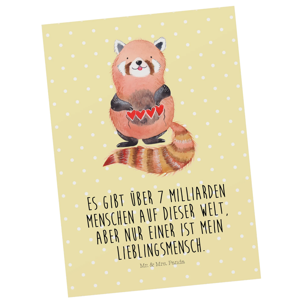 Postkarte Roter Panda Postkarte, Karte, Geschenkkarte, Grußkarte, Einladung, Ansichtskarte, Geburtstagskarte, Einladungskarte, Dankeskarte, Ansichtskarten, Einladung Geburtstag, Einladungskarten Geburtstag, Tiermotive, Gute Laune, lustige Sprüche, Tiere, Panda, Liebe, Rot, Herz, Liebling, Lieblingsmensch