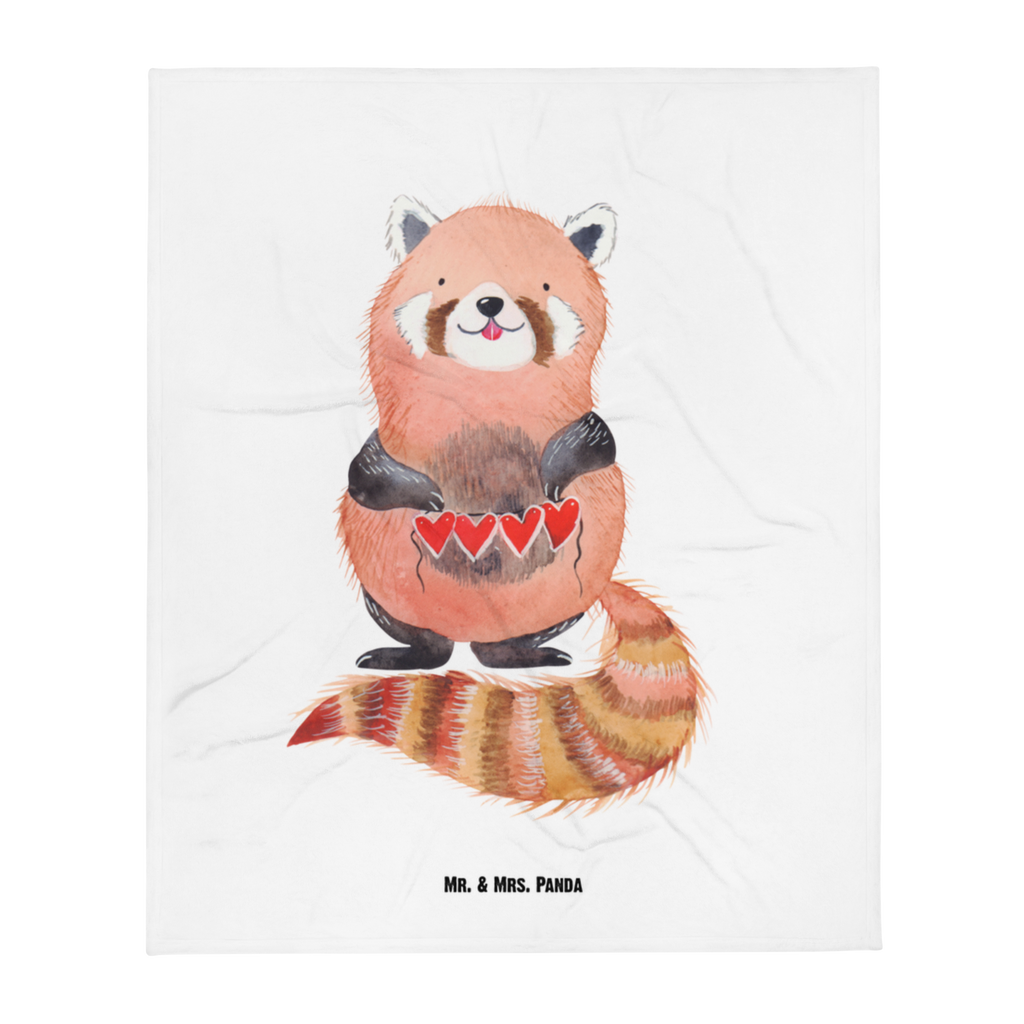 Babydecke Roter Panda Babydecke, Babygeschenk, Geschenk Geburt, Babyecke Kuscheldecke, Krabbeldecke, Tiermotive, Gute Laune, lustige Sprüche, Tiere, Panda, Liebe, Rot, Herz, Liebling, Lieblingsmensch