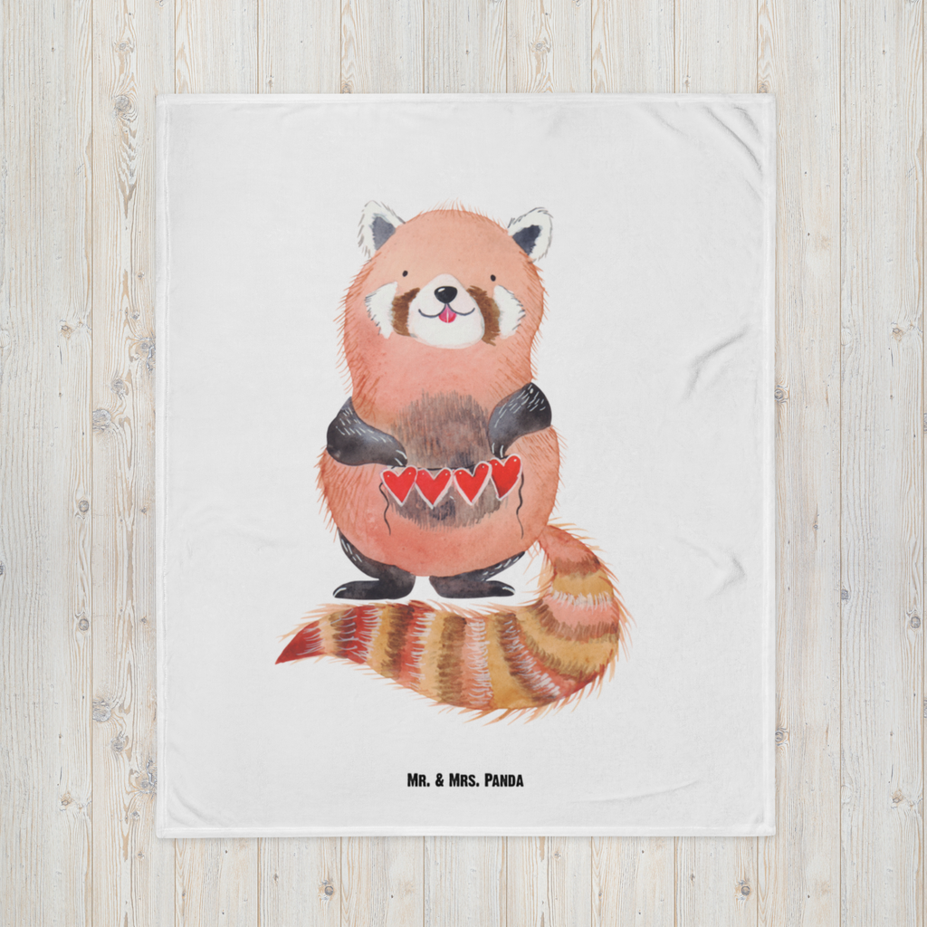 Babydecke Roter Panda Babydecke, Babygeschenk, Geschenk Geburt, Babyecke Kuscheldecke, Krabbeldecke, Tiermotive, Gute Laune, lustige Sprüche, Tiere, Panda, Liebe, Rot, Herz, Liebling, Lieblingsmensch