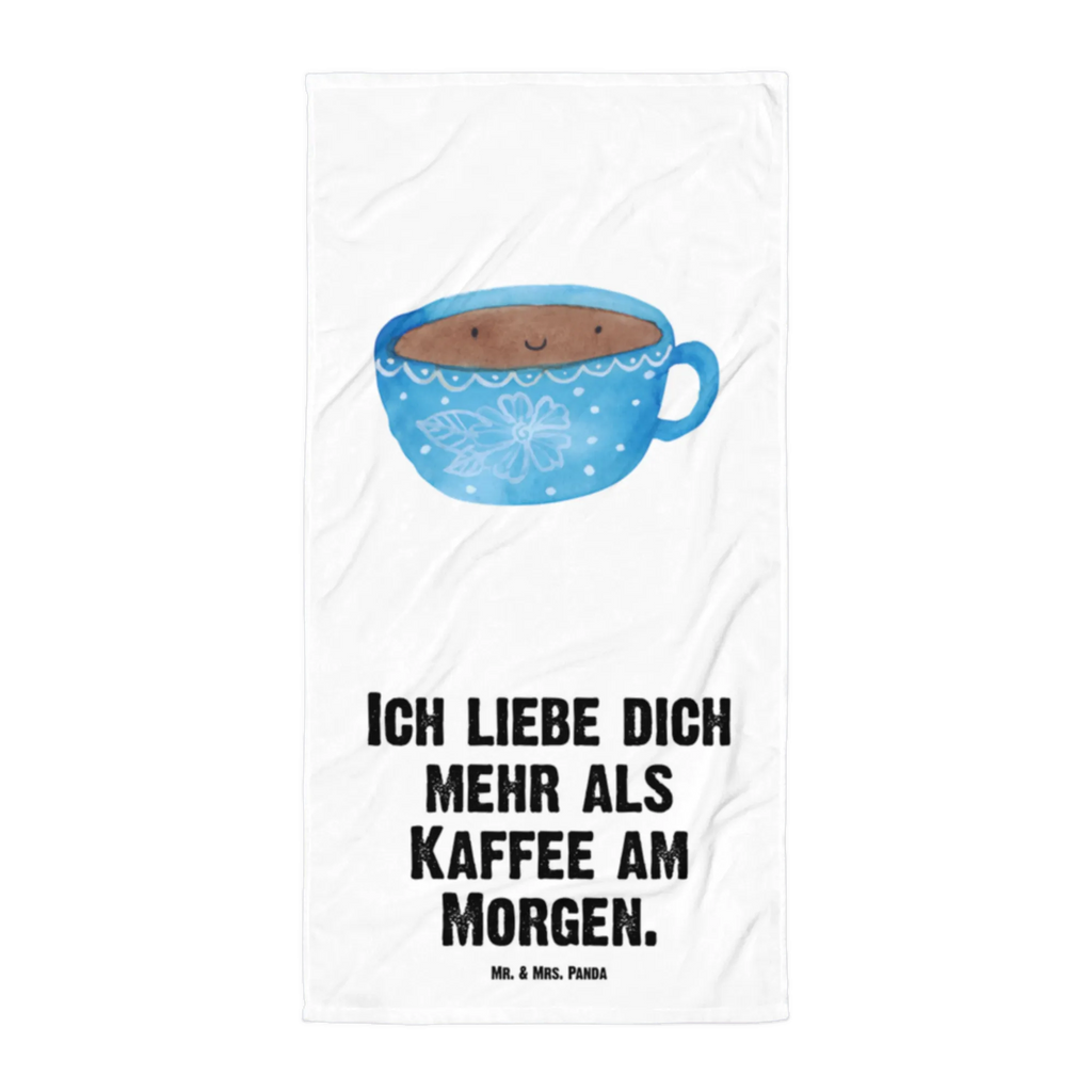 XL Badehandtuch Kaffee Tasse Handtuch, Badetuch, Duschtuch, Strandtuch, Saunatuch, Tiermotive, Gute Laune, lustige Sprüche, Tiere, Kaffee, Tasse, Liebe, Geschmack, Genuss, Glücklich