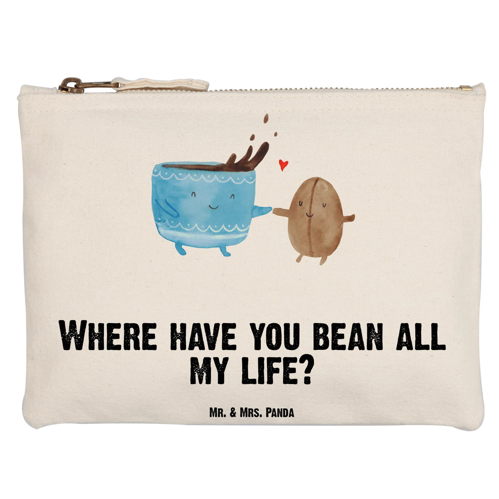 Schminktasche Kaffee Bohne Schminktasche, Kosmetiktasche, Kosmetikbeutel, Stiftemäppchen, Etui, Federmappe, Makeup, XXL, Schminketui, Kosmetiketui, Schlamperetui, Tiermotive, Gute Laune, lustige Sprüche, Tiere, Kaffee, Kaffeebohne, Genuss, Zufriedenheit, Glück