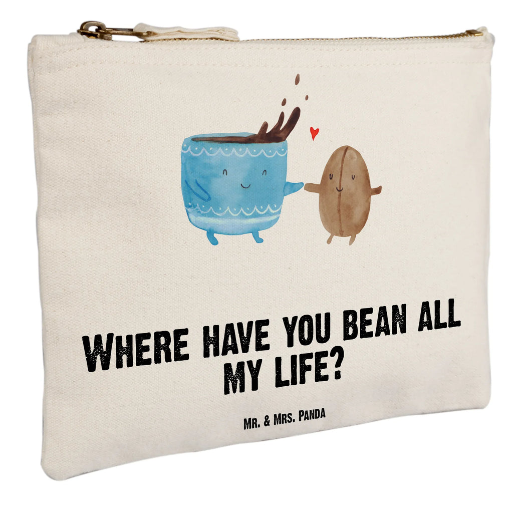 Schminktasche Kaffee Bohne Schminktasche, Kosmetiktasche, Kosmetikbeutel, Stiftemäppchen, Etui, Federmappe, Makeup, XXL, Schminketui, Kosmetiketui, Schlamperetui, Tiermotive, Gute Laune, lustige Sprüche, Tiere, Kaffee, Kaffeebohne, Genuss, Zufriedenheit, Glück