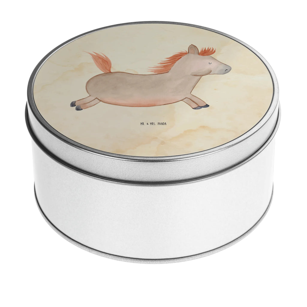 Blechdose rund Pferd Springen Metalldose, Keksdose, Dose, Vorratsdose, Geschenkbox, Lunchbox, Aufbewahrungsbox, Vorratsdosen, Metallkiste, Metallbox, Metallboxen, Aufbewahrungskiste, Geschenkkiste, Blechdosen mit Deckel, Metallkiste mit Deckel, Vorratsdosen mit Deckel, Metall Dose, Bauernhof, Hoftiere, Landwirt, Landwirtin, Pferd, Pony, Pferde, Stall, Pferdestall, ausreiten, reiten, Pferdebesitzer