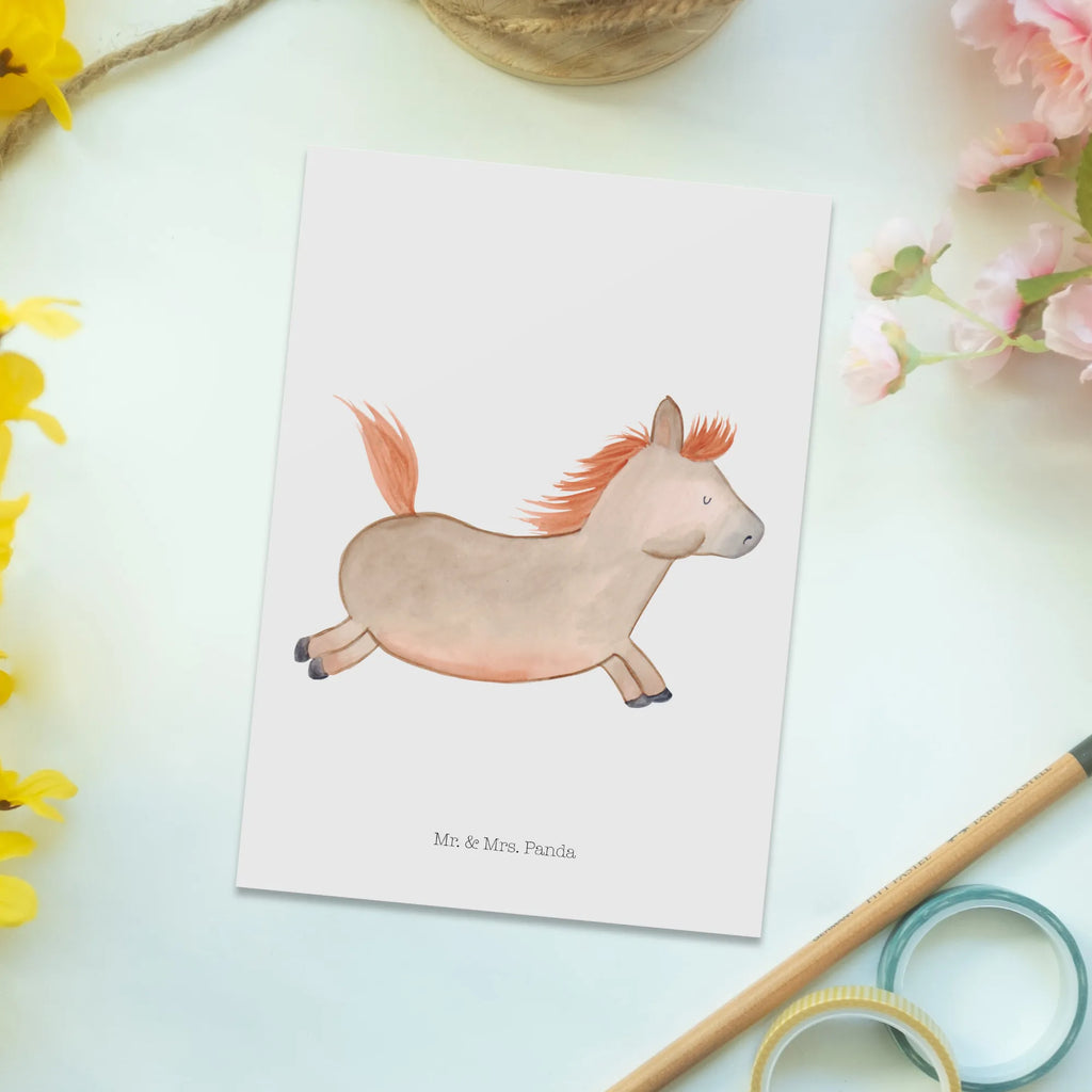 Postkarte Pferd springt Postkarte, Karte, Geschenkkarte, Grußkarte, Einladung, Ansichtskarte, Geburtstagskarte, Einladungskarte, Dankeskarte, Ansichtskarten, Einladung Geburtstag, Einladungskarten Geburtstag, Bauernhof, Hoftiere, Landwirt, Landwirtin, Pferd, Pony, Pferde, Stall, Pferdestall, ausreiten, reiten, Pferdebesitzer