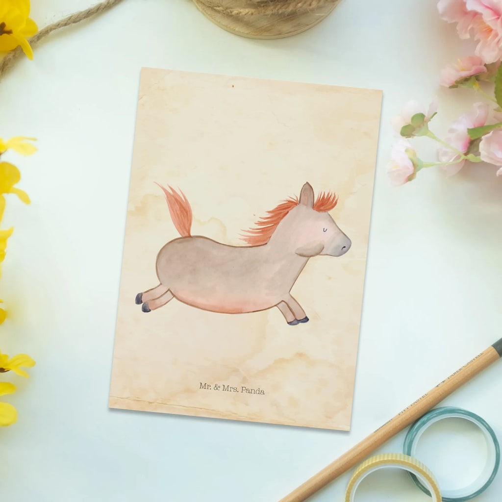 Postkarte Pferd springt Postkarte, Karte, Geschenkkarte, Grußkarte, Einladung, Ansichtskarte, Geburtstagskarte, Einladungskarte, Dankeskarte, Ansichtskarten, Einladung Geburtstag, Einladungskarten Geburtstag, Bauernhof, Hoftiere, Landwirt, Landwirtin, Pferd, Pony, Pferde, Stall, Pferdestall, ausreiten, reiten, Pferdebesitzer