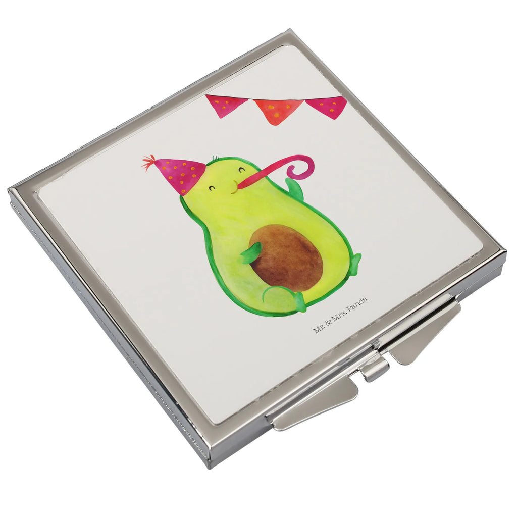 Handtaschenspiegel quadratisch Avocado Birthday Spiegel, Handtasche, Quadrat, silber, schminken, Schminkspiegel, Avocado, Veggie, Vegan, Gesund