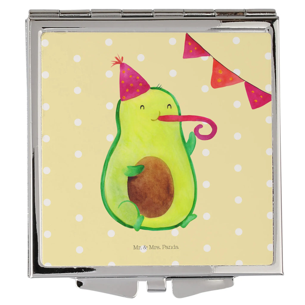 Handtaschenspiegel quadratisch Avocado Birthday Spiegel, Handtasche, Quadrat, silber, schminken, Schminkspiegel, Avocado, Veggie, Vegan, Gesund