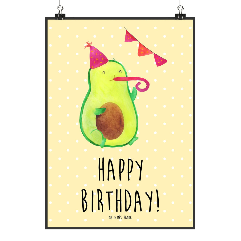 Poster Avocado Geburtstag Poster, Wandposter, Bild, Wanddeko, Küchenposter, Kinderposter, Wanddeko Bild, Raumdekoration, Wanddekoration, Handgemaltes Poster, Mr. & Mrs. Panda Poster, Designposter, Kunstdruck, Posterdruck, Avocado, Veggie, Vegan, Gesund