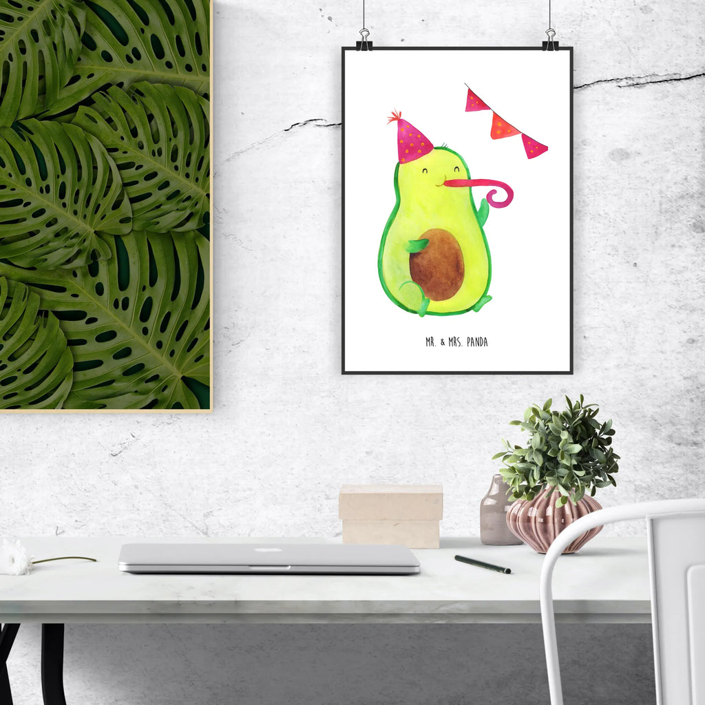 Poster Avocado Geburtstag Poster, Wandposter, Bild, Wanddeko, Küchenposter, Kinderposter, Wanddeko Bild, Raumdekoration, Wanddekoration, Handgemaltes Poster, Mr. & Mrs. Panda Poster, Designposter, Kunstdruck, Posterdruck, Avocado, Veggie, Vegan, Gesund