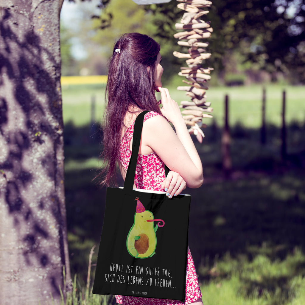 Tragetasche Avocado Partyhupe Beuteltasche, Beutel, Einkaufstasche, Jutebeutel, Stoffbeutel, Tasche, Shopper, Umhängetasche, Strandtasche, Schultertasche, Stofftasche, Tragetasche, Badetasche, Jutetasche, Einkaufstüte, Laptoptasche, Avocado, Veggie, Vegan, Gesund, Party, Feierlichkeit, Feier, Fete, Geburtstag, Gute Laune, Tröte