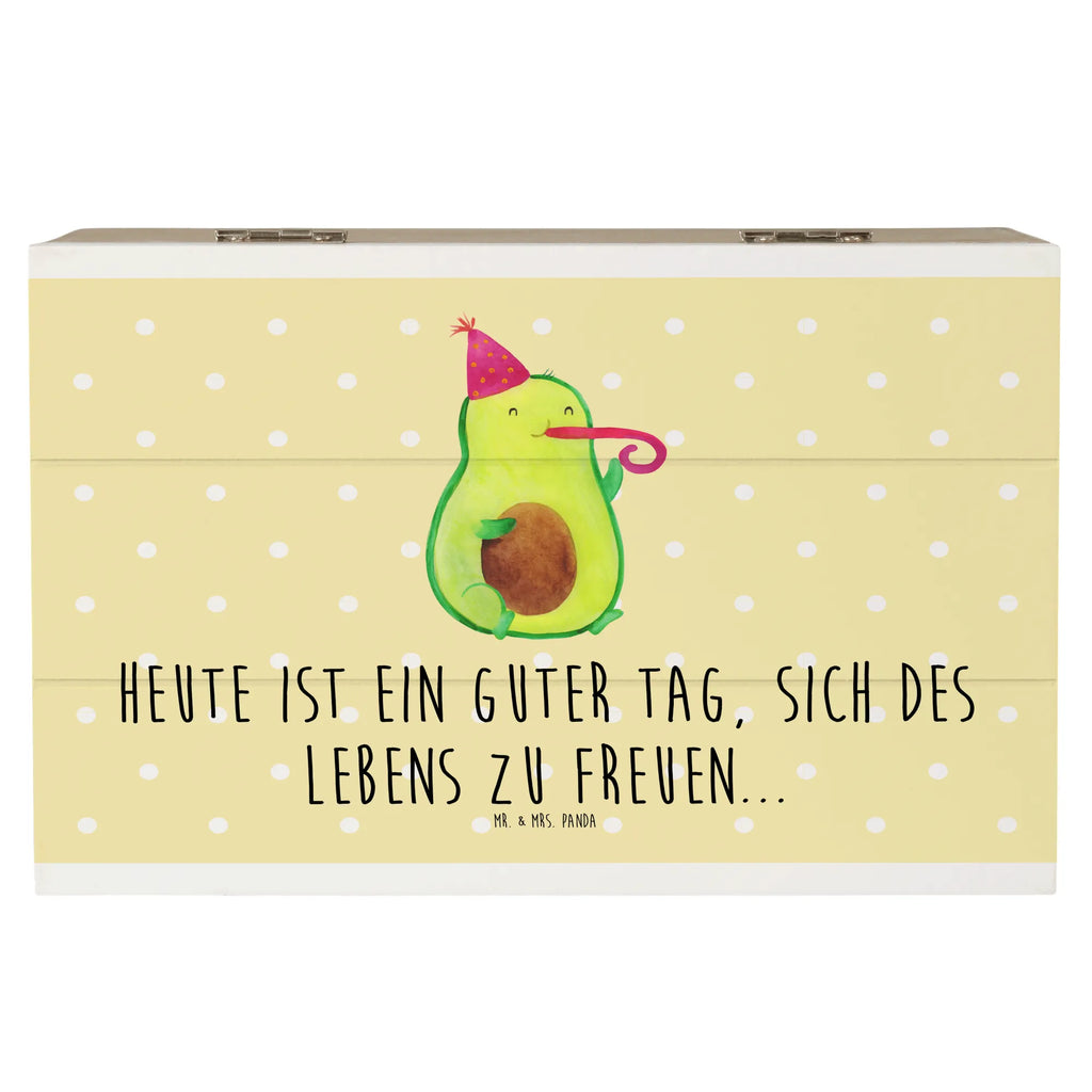 Holzkiste Avocado Partyhupe Holzkiste, Kiste, Schatzkiste, Truhe, Schatulle, XXL, Erinnerungsbox, Erinnerungskiste, Dekokiste, Aufbewahrungsbox, Geschenkbox, Geschenkdose, Avocado, Veggie, Vegan, Gesund, Party, Feierlichkeit, Feier, Fete, Geburtstag, Gute Laune, Tröte