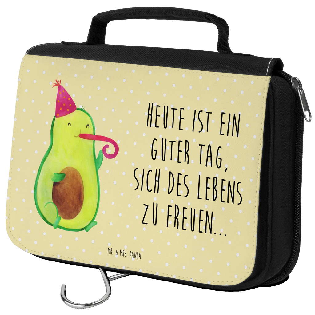 Kulturbeutel Avocado Feier Kulturbeutel, Zum Aufhängen, Waschtasche, Kosmetiktasche, Damen, Herren, Aufbewahrungstasche, Schminktasche, Kosmetikbeutel, Organizer, Kulturtasche, Schminkutensil, Avocado, Veggie, Vegan, Gesund, Party, Feierlichkeit, Feier, Fete, Geburtstag, Gute Laune, Tröte