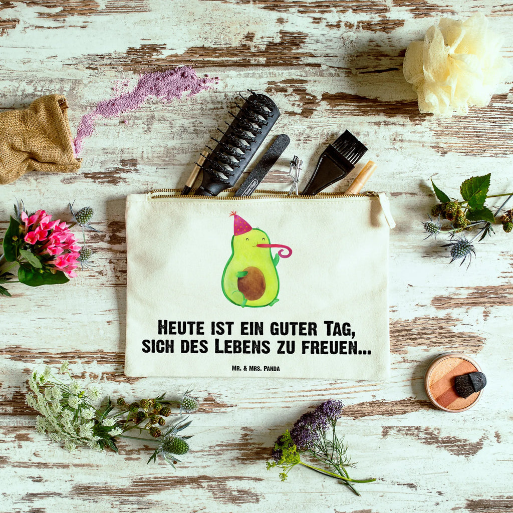 Schminktasche Avocado Partyhupe Schminktasche, Kosmetiktasche, Kosmetikbeutel, Stiftemäppchen, Etui, Federmappe, Makeup, XXL, Schminketui, Kosmetiketui, Schlamperetui, Avocado, Veggie, Vegan, Gesund, Party, Feierlichkeit, Feier, Fete, Geburtstag, Gute Laune, Tröte