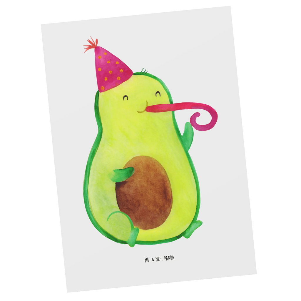 Postkarte Avocado Partyhupe Postkarte, Karte, Geschenkkarte, Grußkarte, Einladung, Ansichtskarte, Geburtstagskarte, Einladungskarte, Dankeskarte, Ansichtskarten, Einladung Geburtstag, Einladungskarten Geburtstag, Avocado, Veggie, Vegan, Gesund, Party, Feierlichkeit, Feier, Fete, Geburtstag, Gute Laune, Tröte