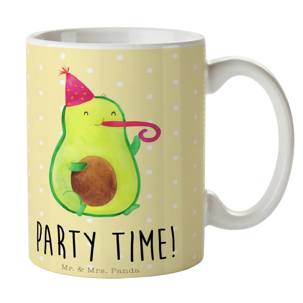 Tasse Avocado Party Time Tasse, Kaffeetasse, Teetasse, Becher, Kaffeebecher, Teebecher, Keramiktasse, Porzellantasse, Büro Tasse, Geschenk Tasse, Tasse Sprüche, Tasse Motive, Kaffeetassen, Tasse bedrucken, Designer Tasse, Cappuccino Tassen, Schöne Teetassen, Avocado, Veggie, Vegan, Gesund