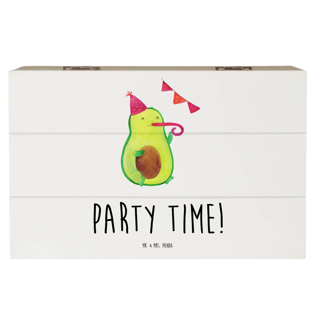 Holzkiste Avocado Party Time Holzkiste, Kiste, Schatzkiste, Truhe, Schatulle, XXL, Erinnerungsbox, Erinnerungskiste, Dekokiste, Aufbewahrungsbox, Geschenkbox, Geschenkdose, Avocado, Veggie, Vegan, Gesund