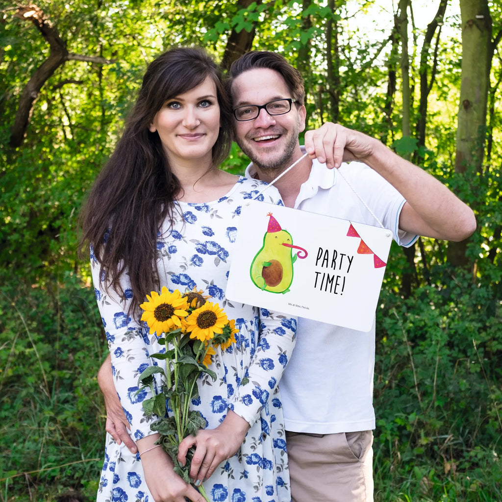 Deko Schild Avocado Party Time Dekoschild, Deko Schild, Schild, Tür Schild, Türschild, Holzschild, Wandschild, Wanddeko, Avocado, Veggie, Vegan, Gesund