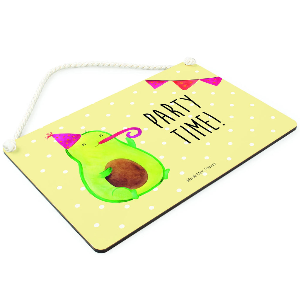 Deko Schild Avocado Party Time Dekoschild, Deko Schild, Schild, Tür Schild, Türschild, Holzschild, Wandschild, Wanddeko, Avocado, Veggie, Vegan, Gesund