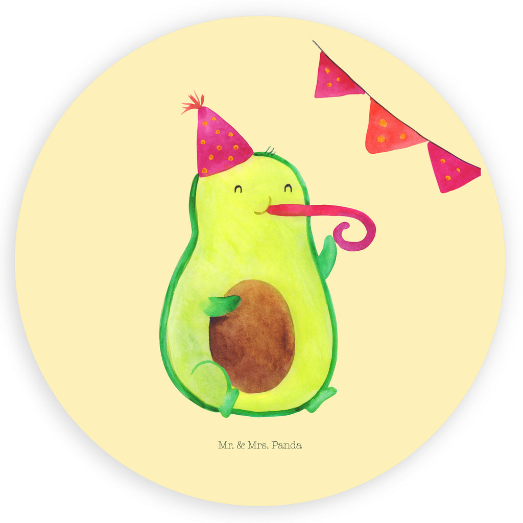 Rund Aufkleber Avocado Party Time Sticker, Aufkleber, Etikett, Kinder, rund, Avocado, Veggie, Vegan, Gesund