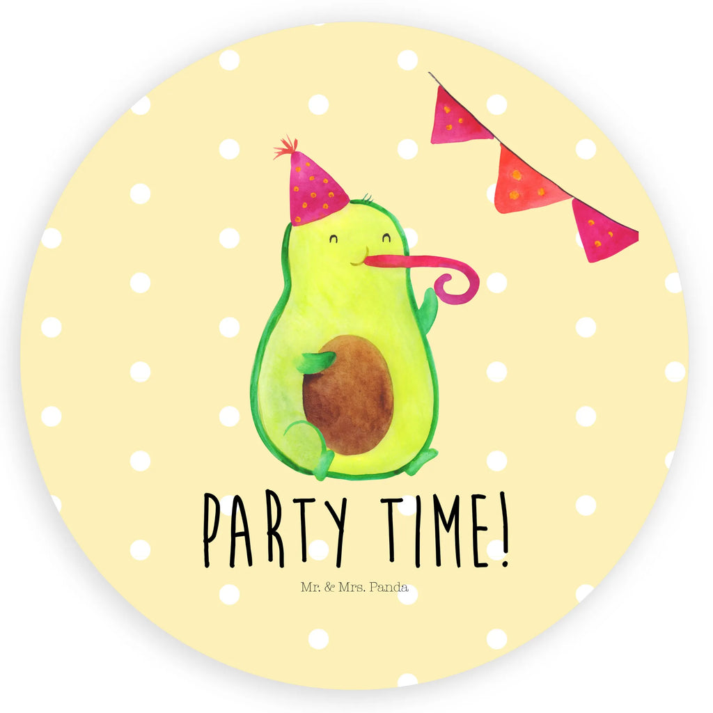 Rund Aufkleber Avocado Party Time Sticker, Aufkleber, Etikett, Kinder, rund, Avocado, Veggie, Vegan, Gesund