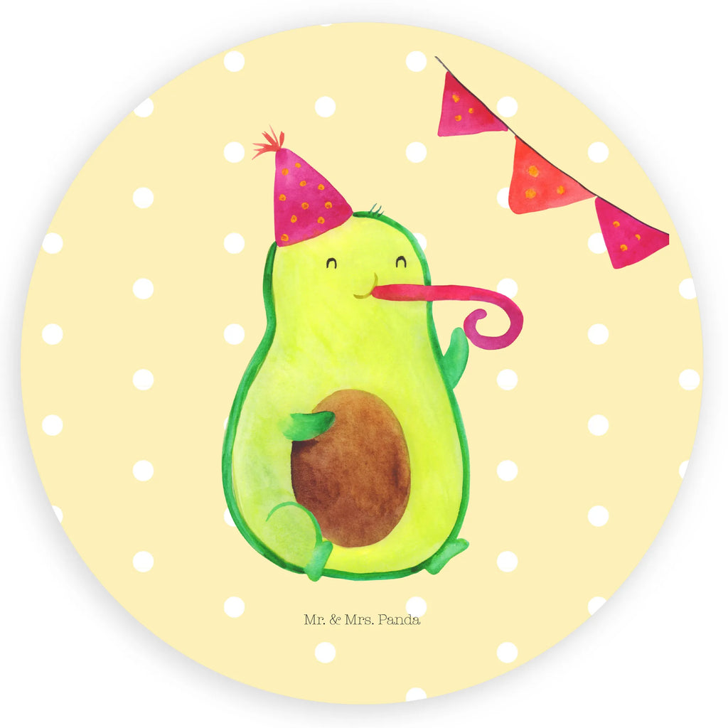 Rund Aufkleber Avocado Party Time Sticker, Aufkleber, Etikett, Kinder, rund, Avocado, Veggie, Vegan, Gesund