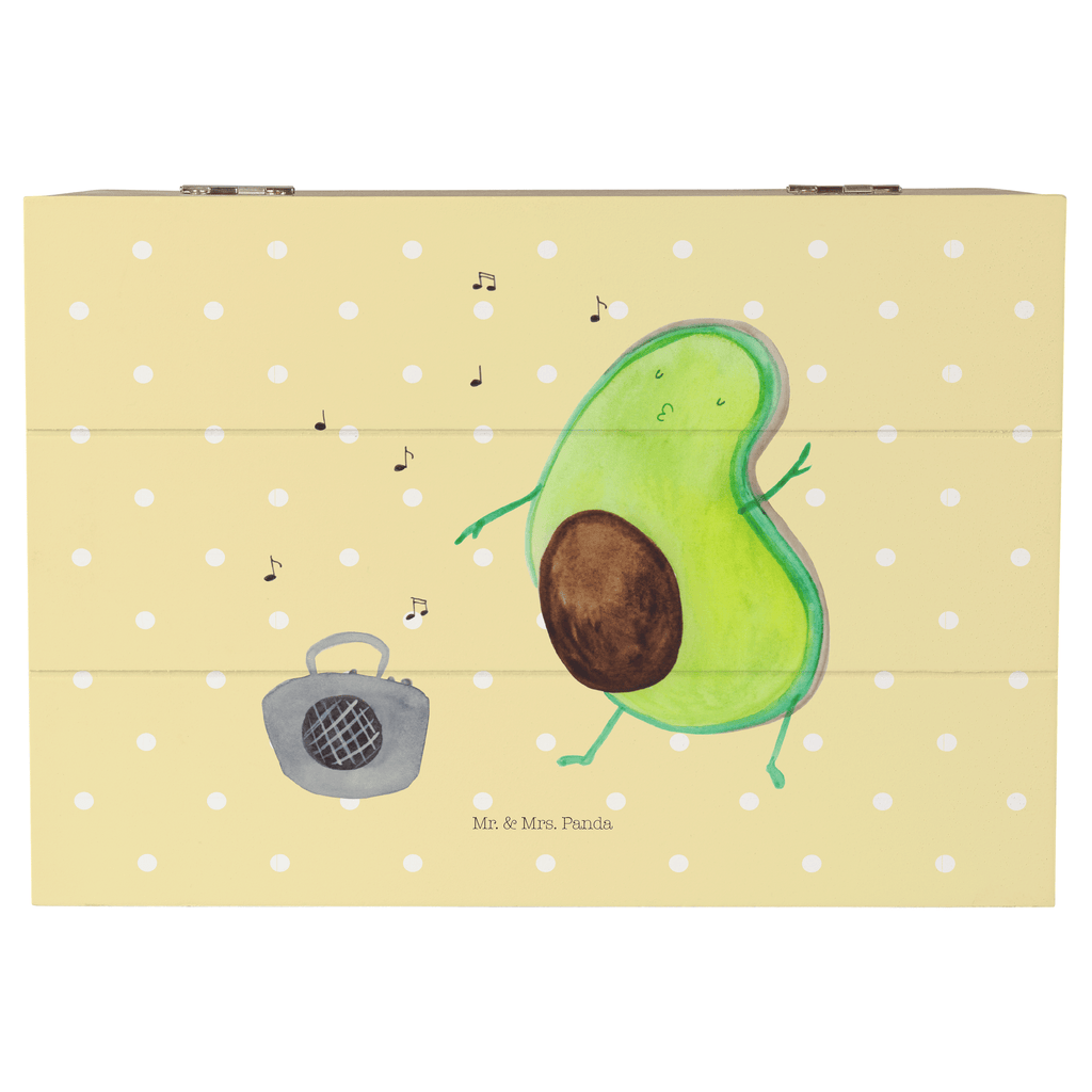 Holzkiste Avocado tanzt Holzkiste, Kiste, Schatzkiste, Truhe, Schatulle, XXL, Erinnerungsbox, Erinnerungskiste, Dekokiste, Aufbewahrungsbox, Geschenkbox, Geschenkdose, Avocado, Veggie, Vegan, Gesund