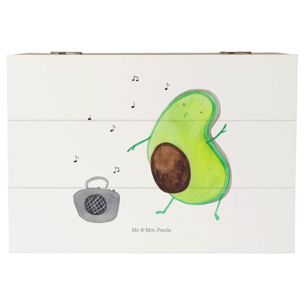 Holzkiste Avocado tanzt Holzkiste, Kiste, Schatzkiste, Truhe, Schatulle, XXL, Erinnerungsbox, Erinnerungskiste, Dekokiste, Aufbewahrungsbox, Geschenkbox, Geschenkdose, Avocado, Veggie, Vegan, Gesund