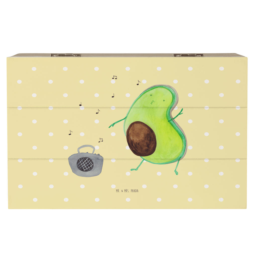 Holzkiste Avocado tanzt Holzkiste, Kiste, Schatzkiste, Truhe, Schatulle, XXL, Erinnerungsbox, Erinnerungskiste, Dekokiste, Aufbewahrungsbox, Geschenkbox, Geschenkdose, Avocado, Veggie, Vegan, Gesund