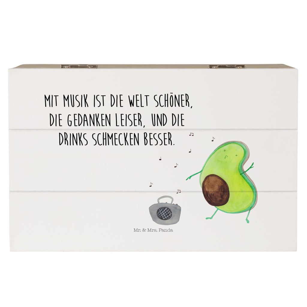 Holzkiste Avocado tanzt Holzkiste, Kiste, Schatzkiste, Truhe, Schatulle, XXL, Erinnerungsbox, Erinnerungskiste, Dekokiste, Aufbewahrungsbox, Geschenkbox, Geschenkdose, Avocado, Veggie, Vegan, Gesund