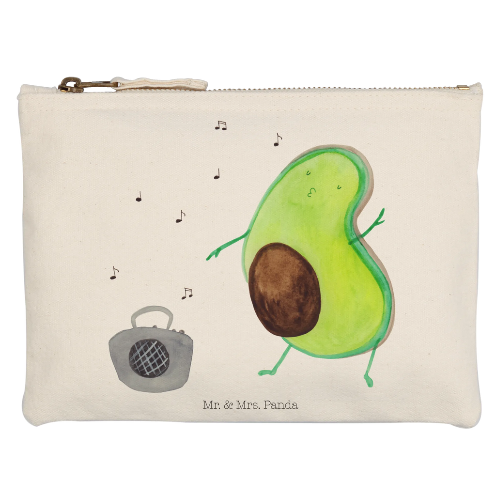 Schminktasche Avocado tanzt Schminktasche, Kosmetiktasche, Kosmetikbeutel, Stiftemäppchen, Etui, Federmappe, Makeup, XXL, Schminketui, Kosmetiketui, Schlamperetui, Avocado, Veggie, Vegan, Gesund