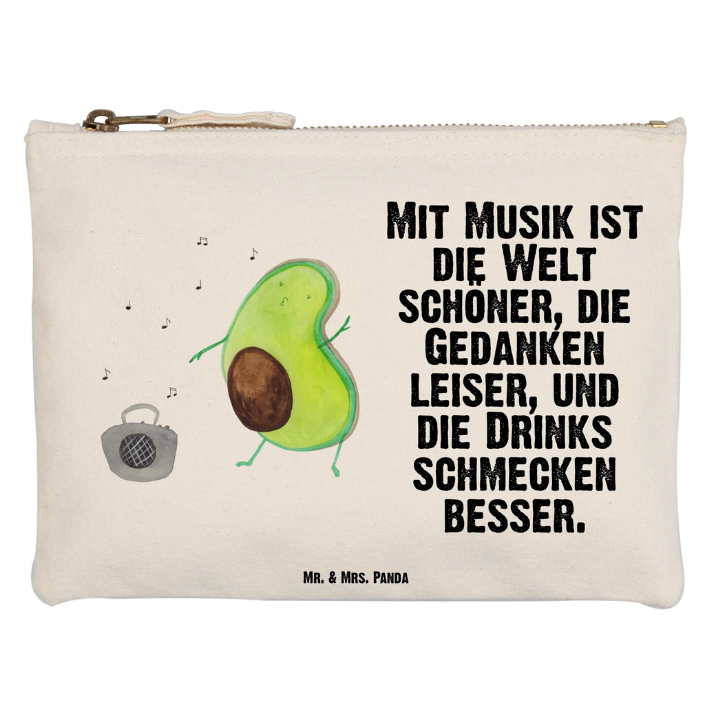 Schminktasche Avocado tanzt Schminktasche, Kosmetiktasche, Kosmetikbeutel, Stiftemäppchen, Etui, Federmappe, Makeup, XXL, Schminketui, Kosmetiketui, Schlamperetui, Avocado, Veggie, Vegan, Gesund