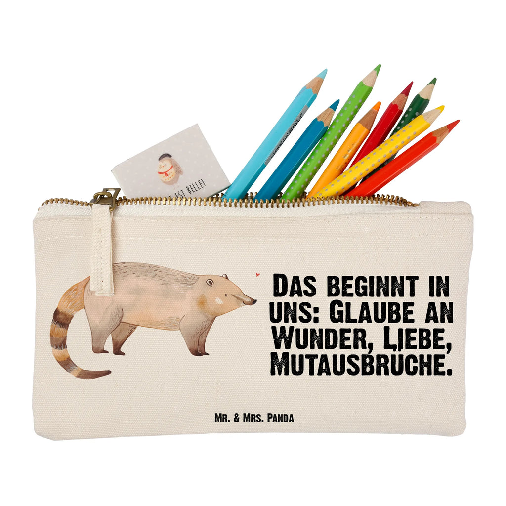 Schminktasche Nasenbaer Schminktasche, Kosmetiktasche, Kosmetikbeutel, Stiftemäppchen, Etui, Federmappe, Makeup, XXL, Schminketui, Kosmetiketui, Schlamperetui, Tiermotive, Gute Laune, lustige Sprüche, Tiere, Nasenbär, Nasenbären, Rüsselbär, Bär