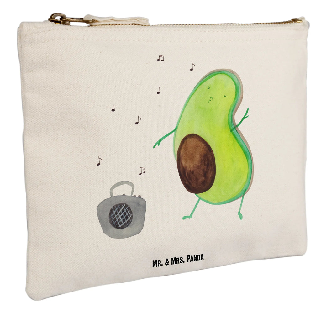 Schminktasche Avocado tanzt Schminktasche, Kosmetiktasche, Kosmetikbeutel, Stiftemäppchen, Etui, Federmappe, Makeup, XXL, Schminketui, Kosmetiketui, Schlamperetui, Avocado, Veggie, Vegan, Gesund