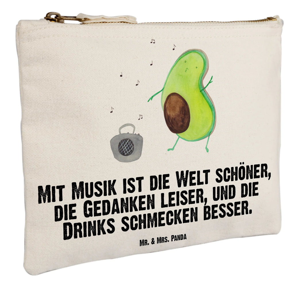 Schminktasche Avocado tanzt Schminktasche, Kosmetiktasche, Kosmetikbeutel, Stiftemäppchen, Etui, Federmappe, Makeup, XXL, Schminketui, Kosmetiketui, Schlamperetui, Avocado, Veggie, Vegan, Gesund