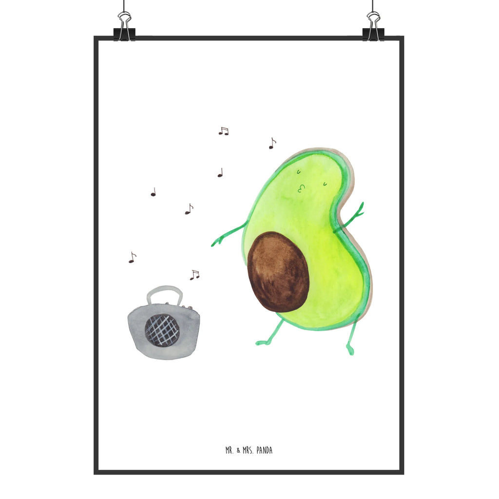 Poster Avocado tanzt Poster, Wandposter, Bild, Wanddeko, Küchenposter, Kinderposter, Wanddeko Bild, Raumdekoration, Wanddekoration, Handgemaltes Poster, Mr. & Mrs. Panda Poster, Designposter, Kunstdruck, Posterdruck, Avocado, Veggie, Vegan, Gesund