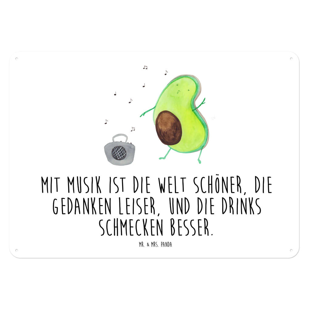 Blechschild Avocado Tanzen Blechschild, Metallschild, Geschenk Schild, Schild, Magnet-Metall-Schild, Deko Schild, Wandschild, Wand-Dekoration, Türschild, Avocado, Veggie, Vegan, Gesund